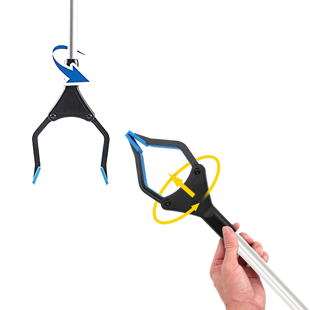 Outil de préhension et de ramassage avec une tête rotative - Ozerty
