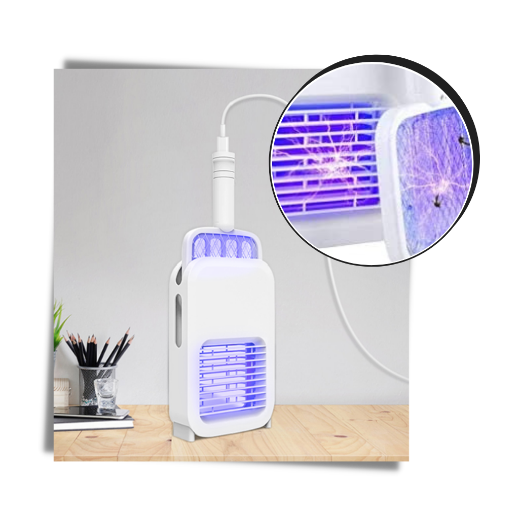Rechargeable electric mosquito repellent racket lamp