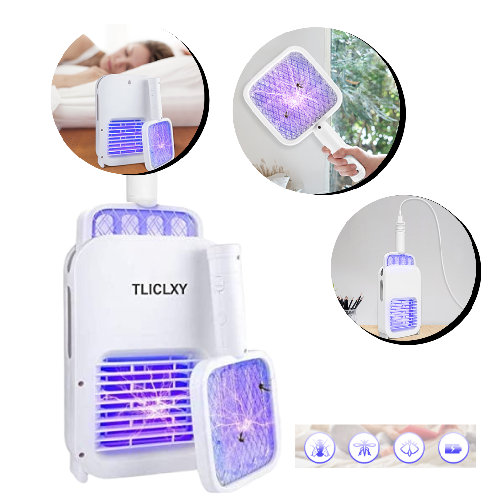 Rechargeable electric mosquito repellent racket lamp