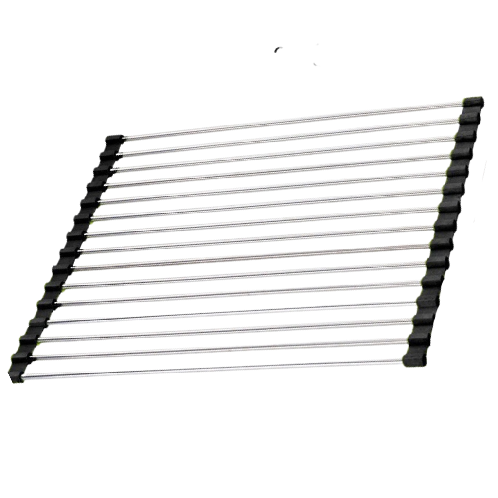 Egouttoir enroulable en acier inoxydable pour la vaisselle et les aliments - Ozerty