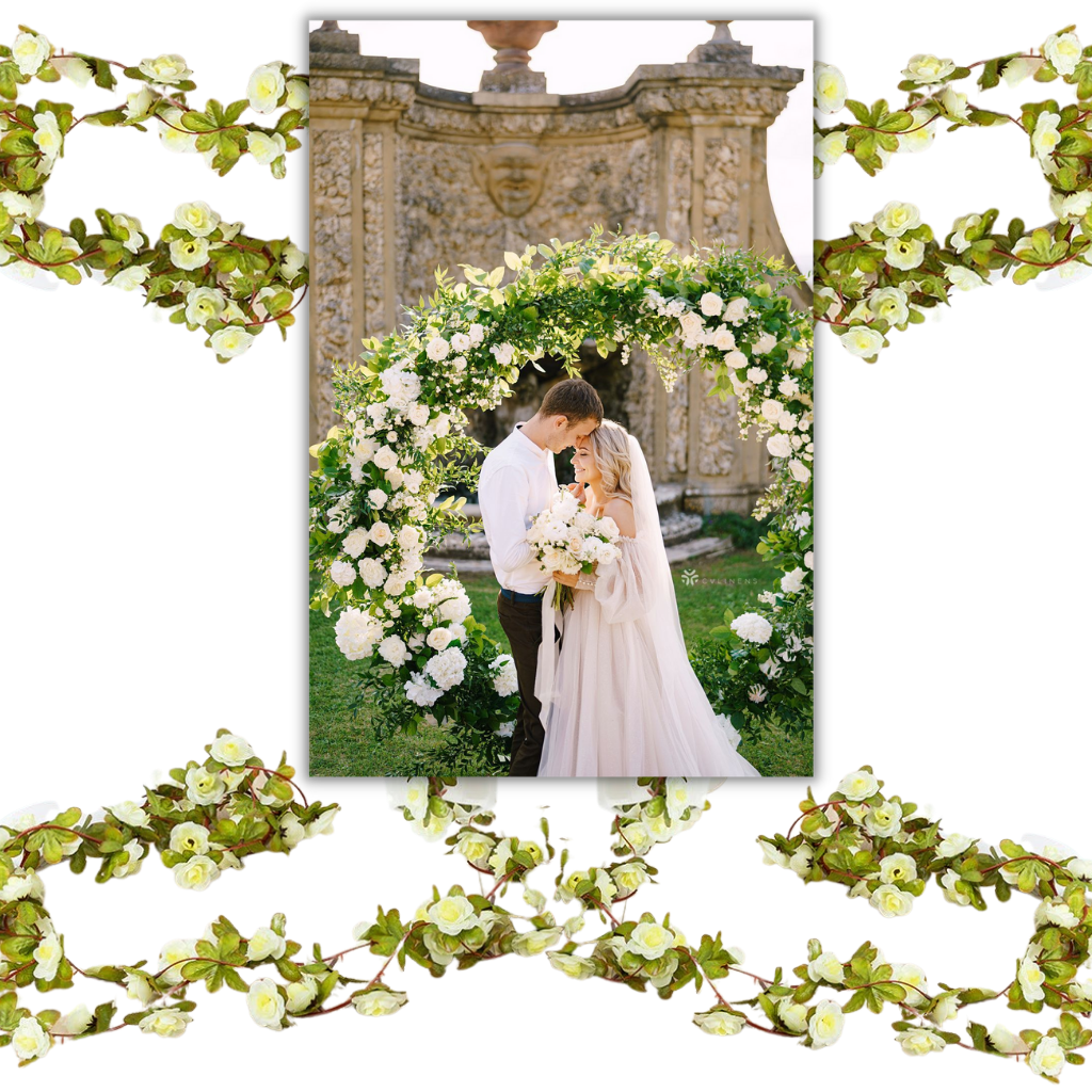 Guirlande de roses artificielles - Ozerty