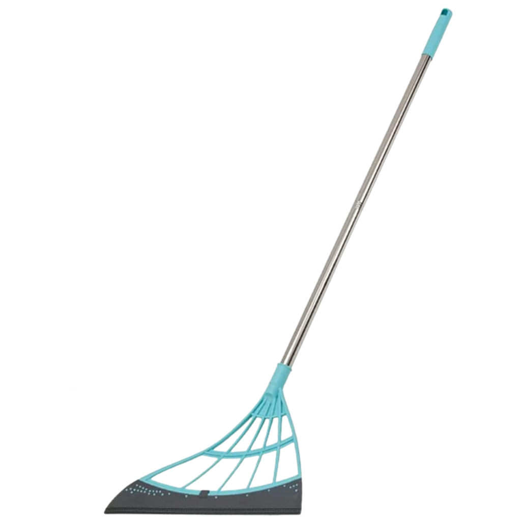 Telescopic rubber broom