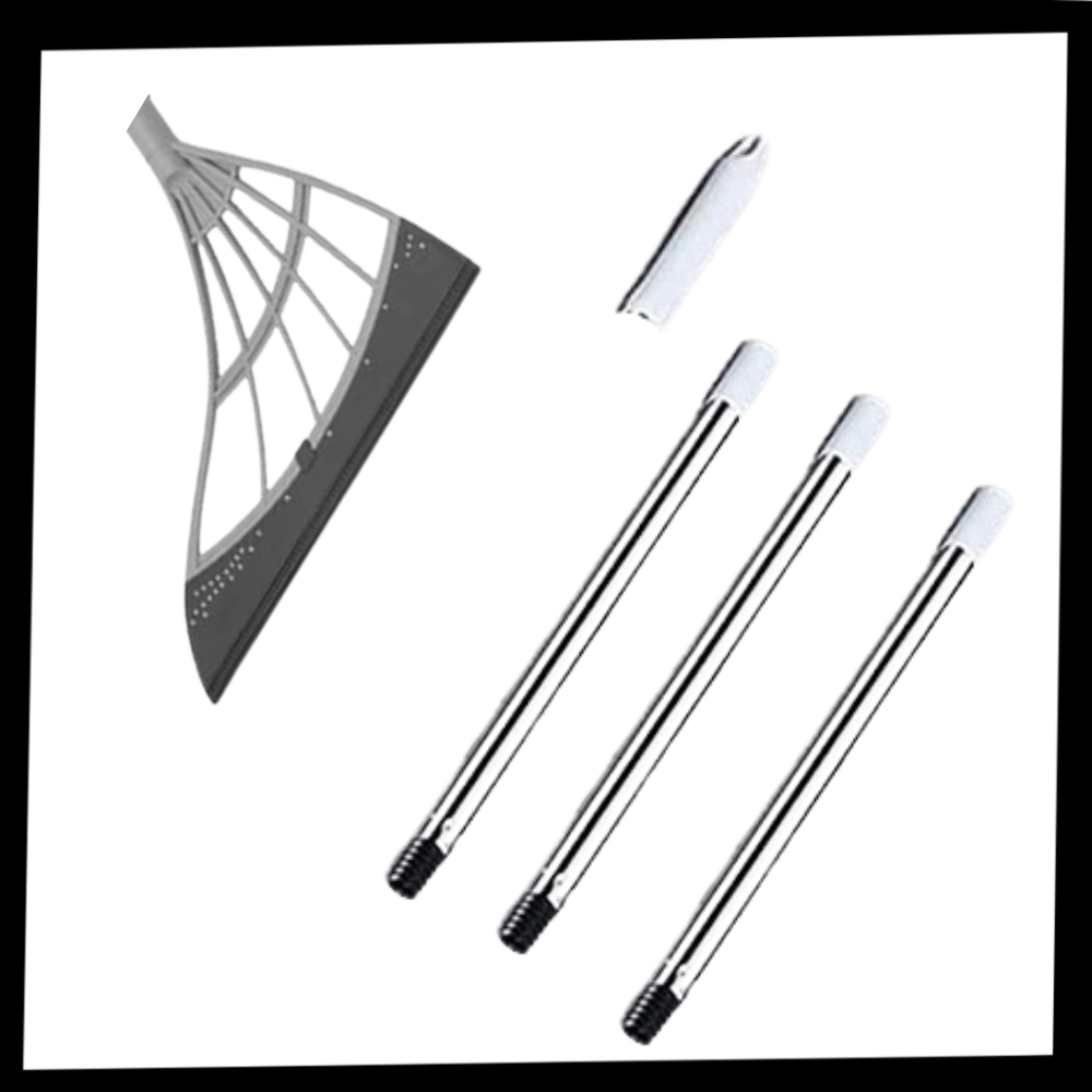 Telescopic rubber broom