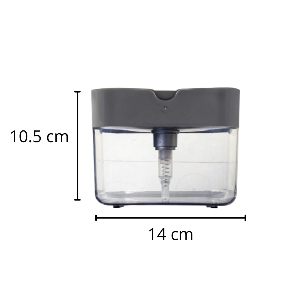 Distributeur de détergent de cuisine avec porte-éponge - Ozerty