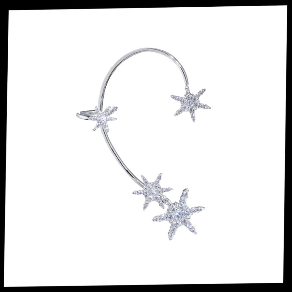 Paire de boucles d'oreilles à la mode à clip en zircone  - Ozerty