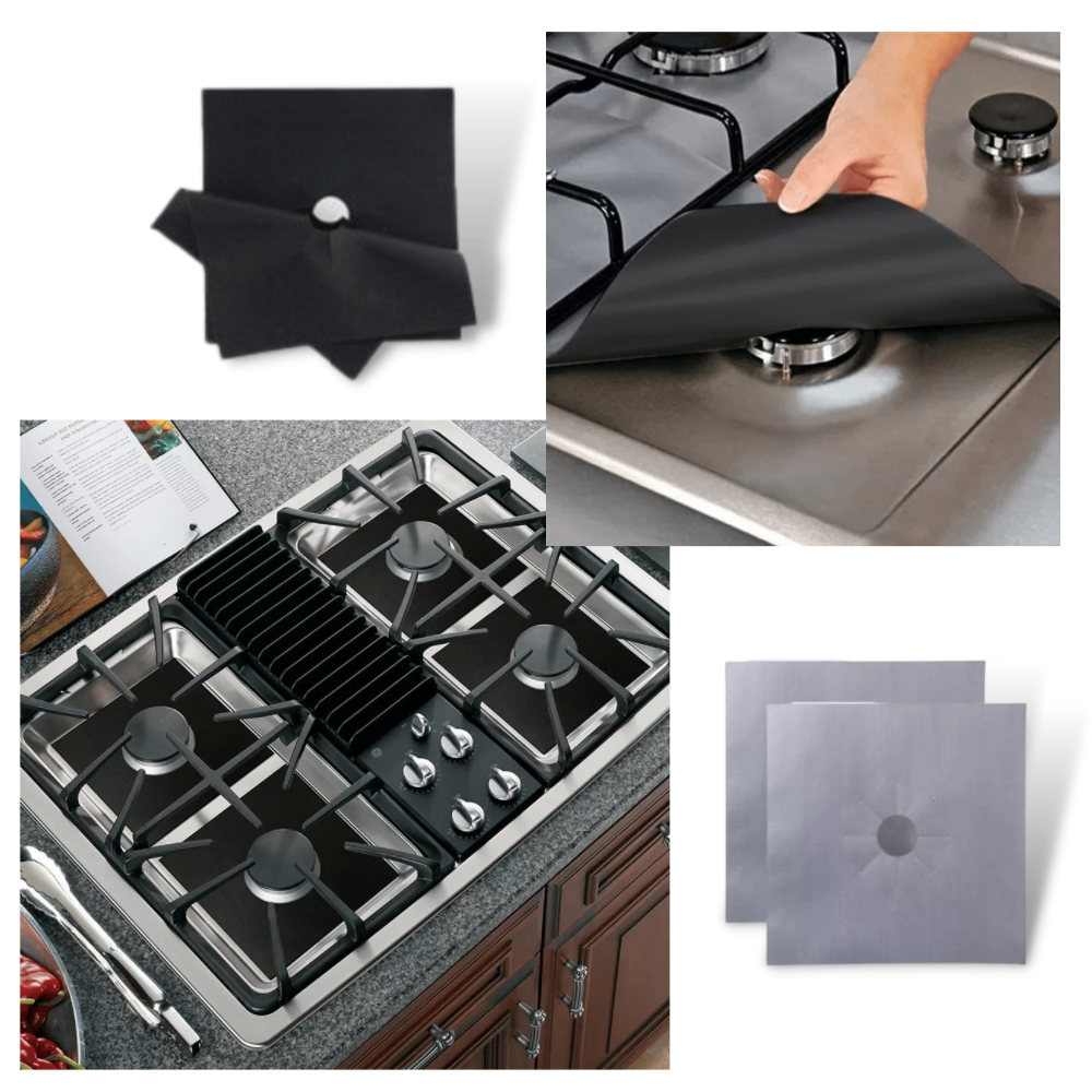 Couverture de protection pour cuisinière à gaz (lot de 2)