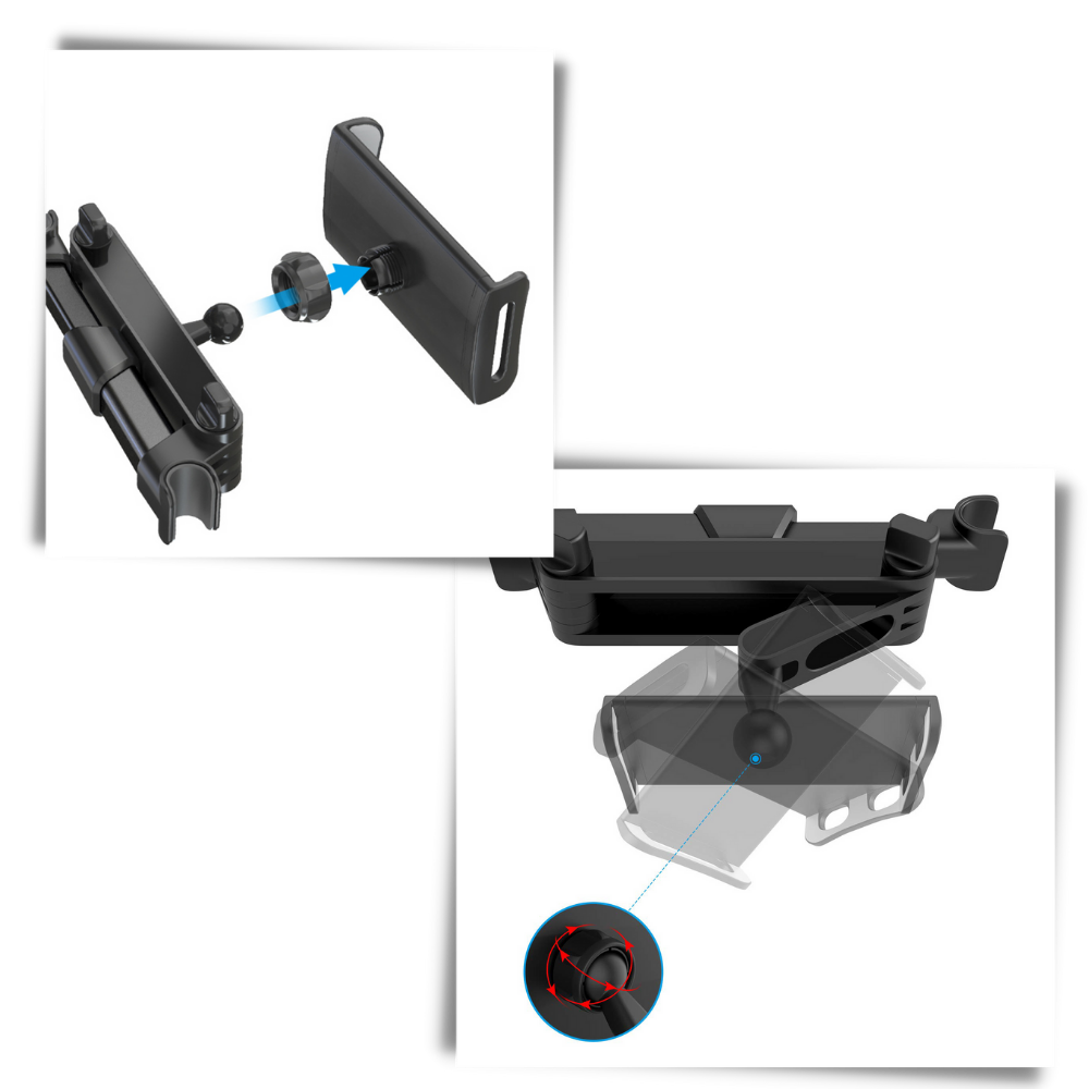 Support de tablette et de téléphone pour siège arrière de voiture - Ozerty