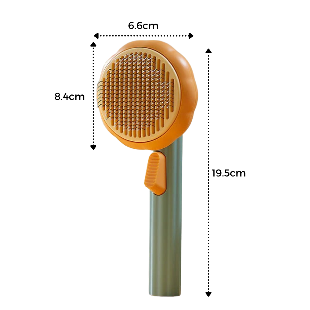 Brosse autonettoyante en forme de citrouille pour animaux de compagnie - Ozerty