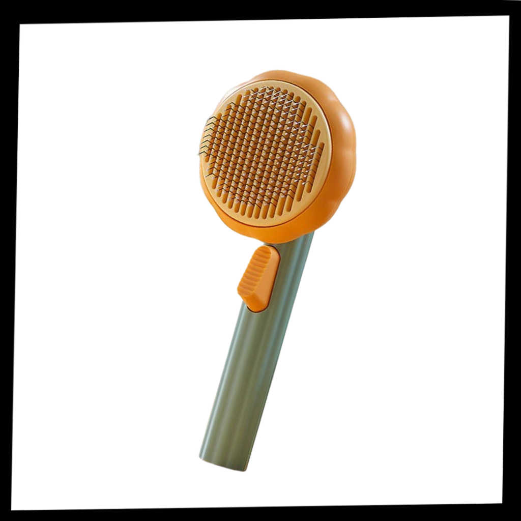 Brosse autonettoyante en forme de citrouille pour animaux de compagnie - Ozerty