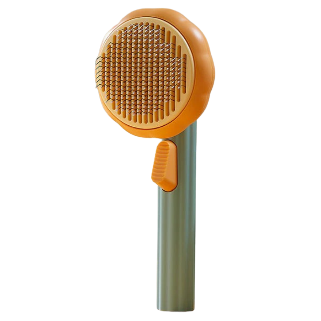 Brosse autonettoyante en forme de citrouille pour animaux de compagnie - Ozerty