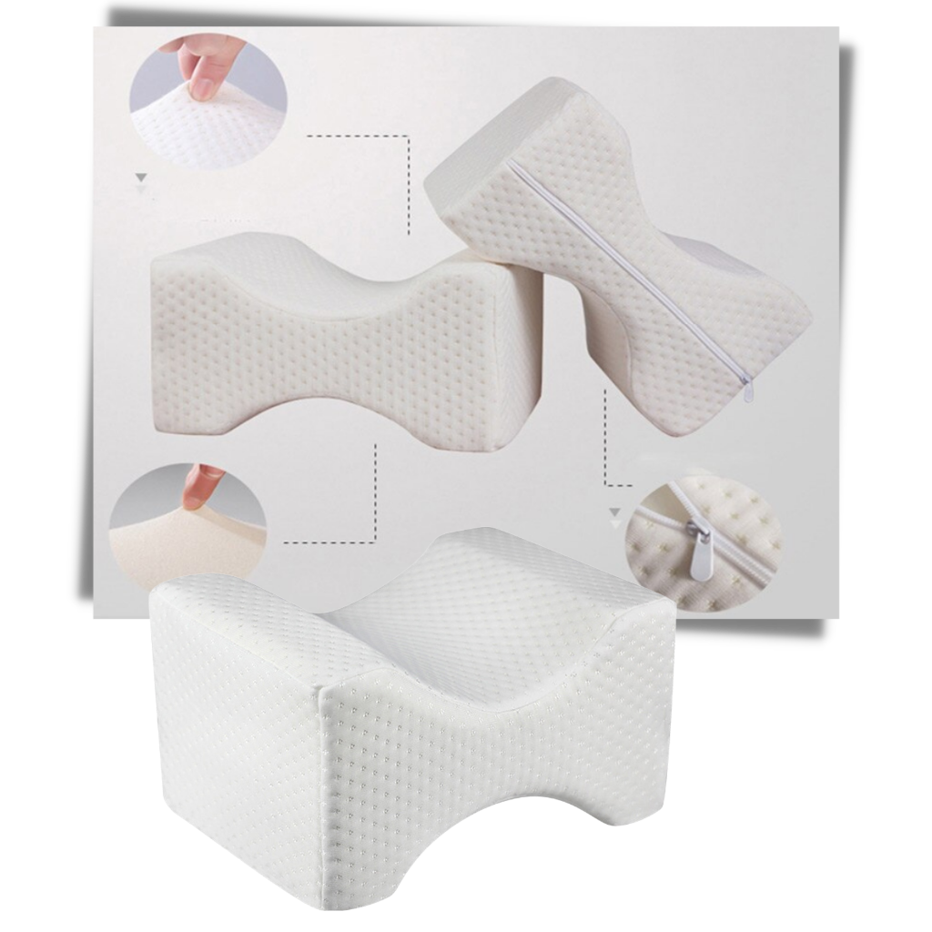 Oreiller en mousse à mémoire de forme à placer entre les cuisses - Ozerty