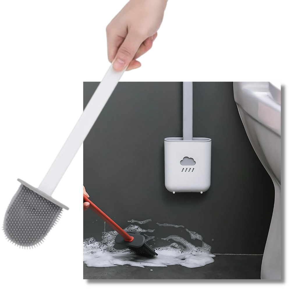 Brosse de toilette en silicone - Ozerty