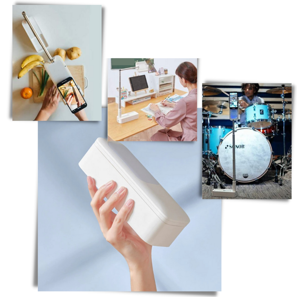 Support pour smartphone Kit d'éclairage bluetooth intégré - Ozerty