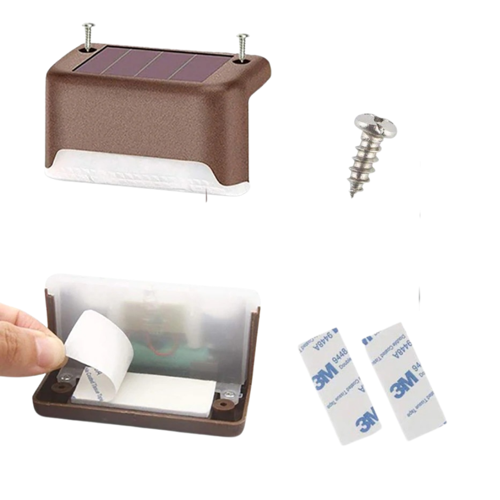 Lampes solaires à LED pour escalier (4 unités) - Ozerty