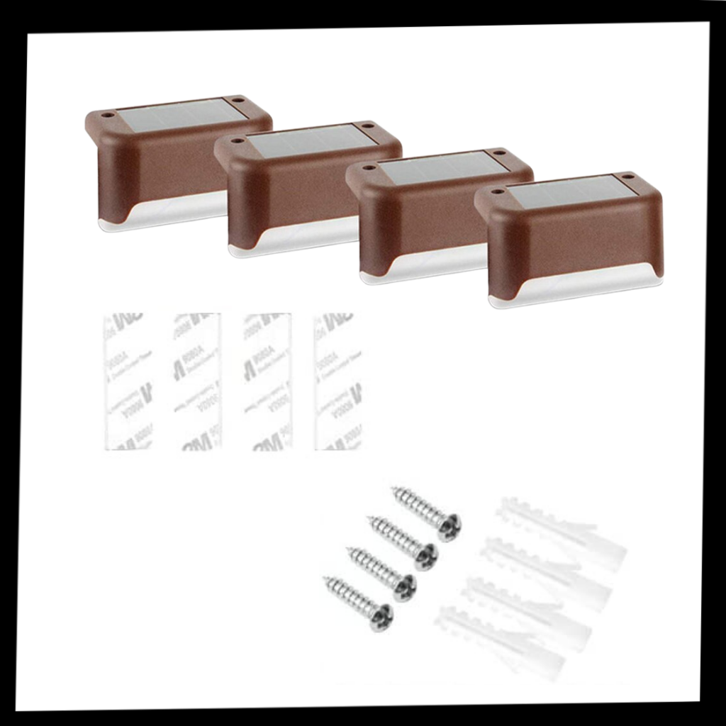 Lampes solaires à LED pour escalier (4 unités) - Ozerty