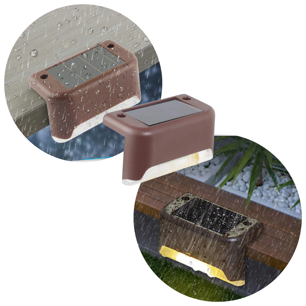 Lampes solaires à LED pour escalier (4 unités) - Ozerty