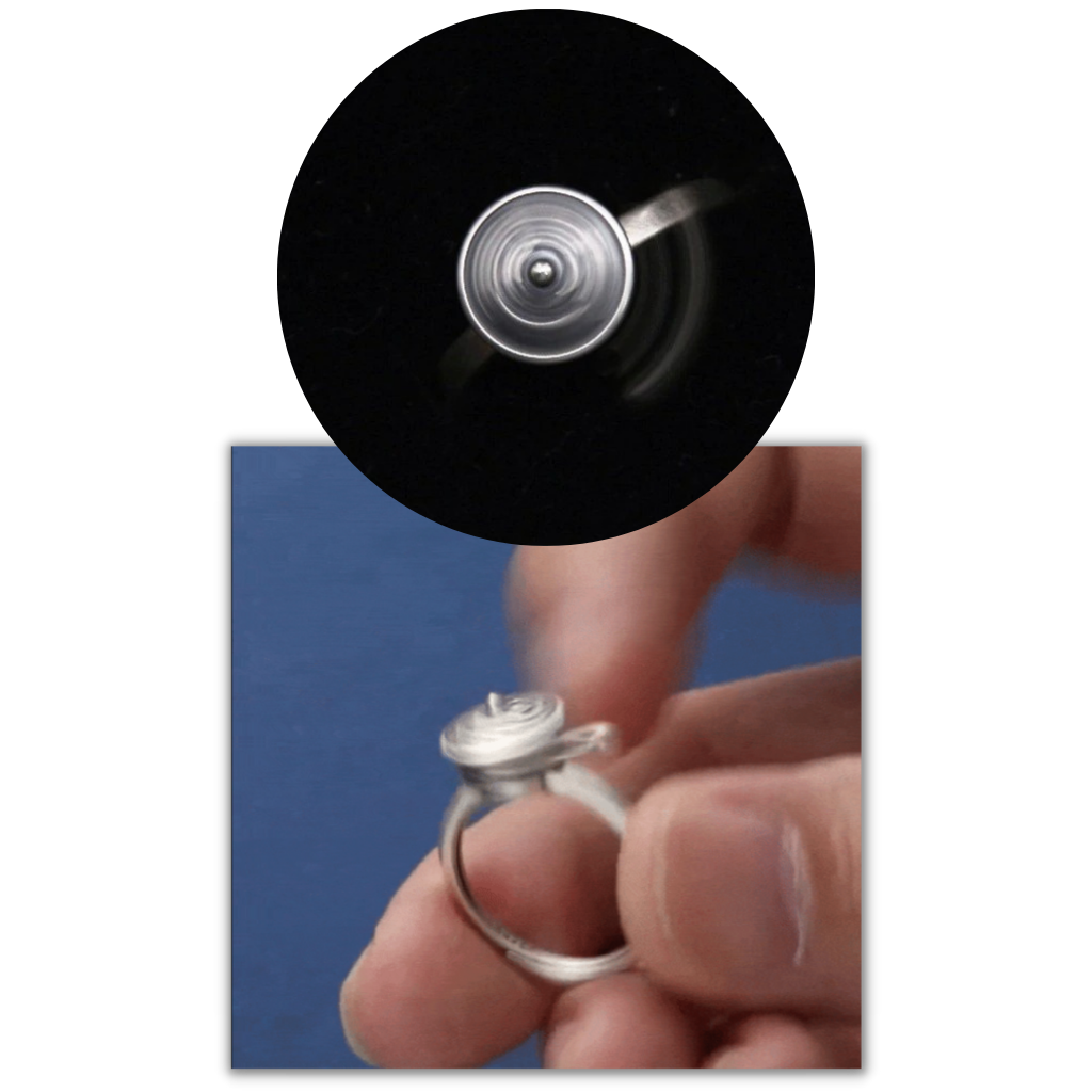 Bague pour femme avec mantra bouddhiste rotatif - Ozerty