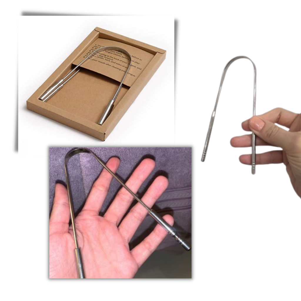 Outil de nettoyage pour la langue en acier inoxydable - Ozerty