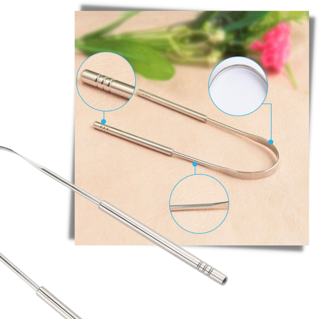 Outil de nettoyage pour la langue en acier inoxydable - Ozerty