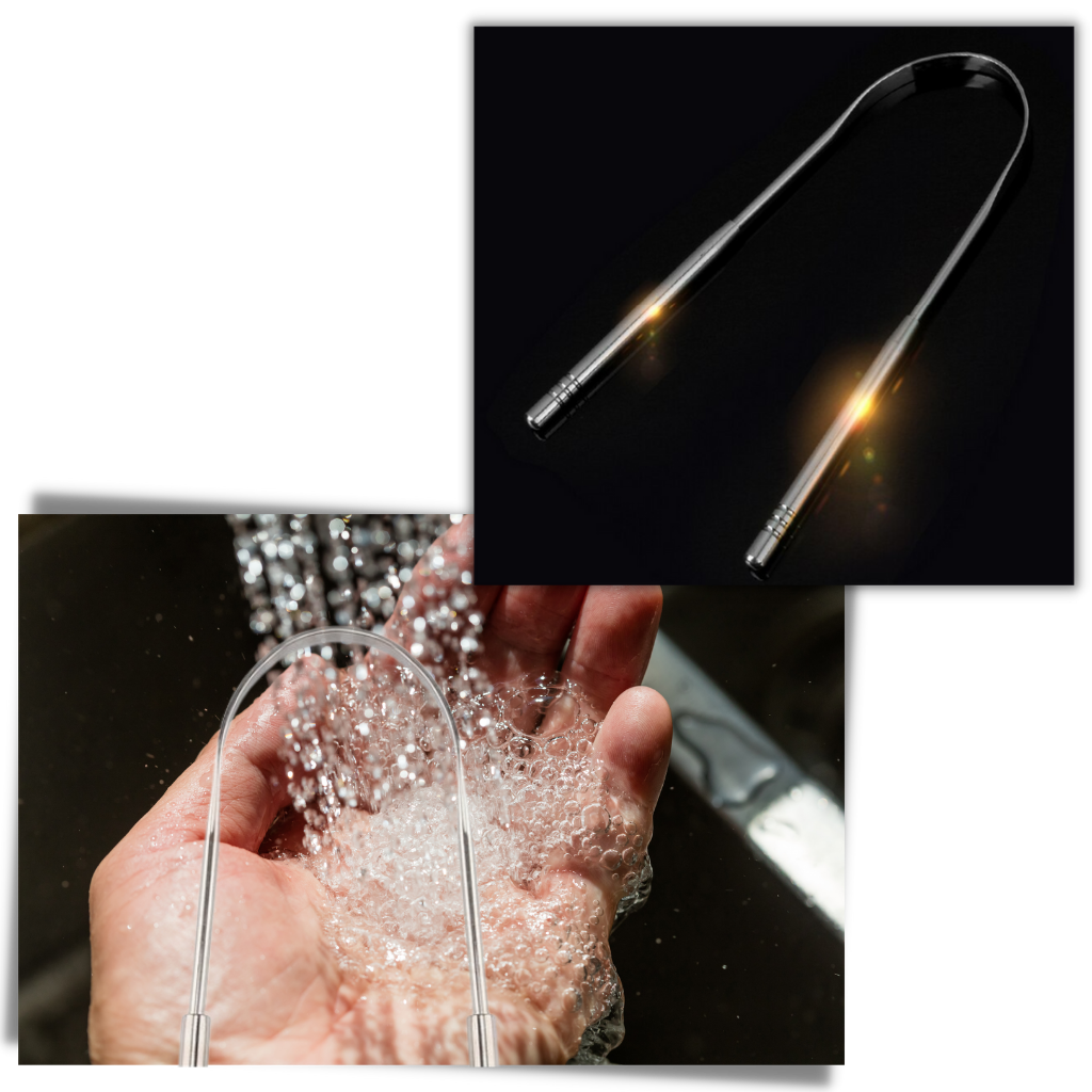 Outil de nettoyage pour la langue en acier inoxydable - Ozerty