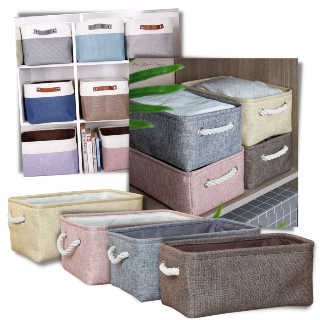 Panier à linge élégant avec poignées en corde - Ozerty