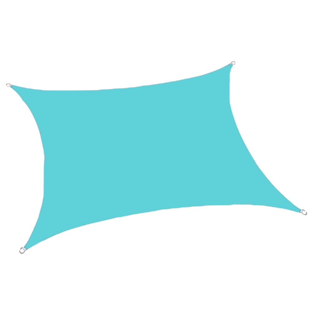 Rectangular weather-resistant shade sail