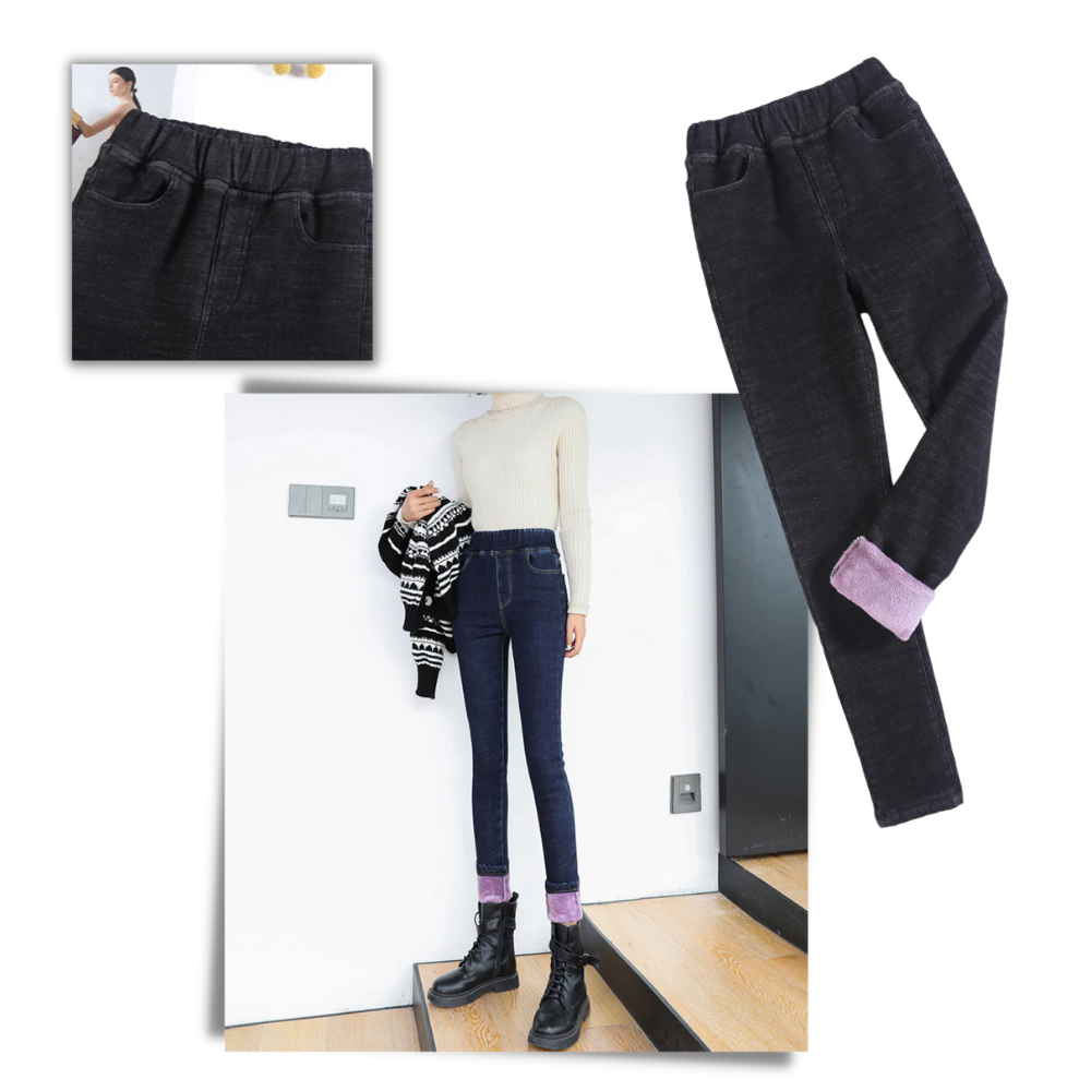 Jegging en laine polaire thermique pour femmes - Ozerty