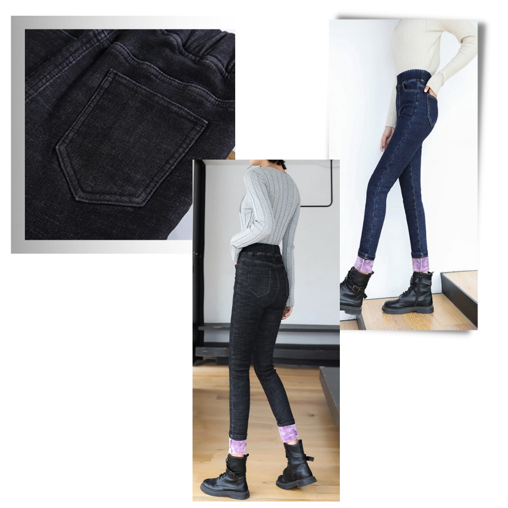 Jegging en laine polaire thermique pour femmes - Ozerty
