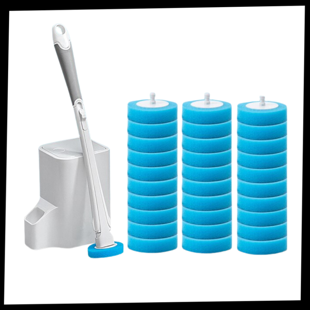 Ensemble de brosses de toilettes jetables - Ozerty