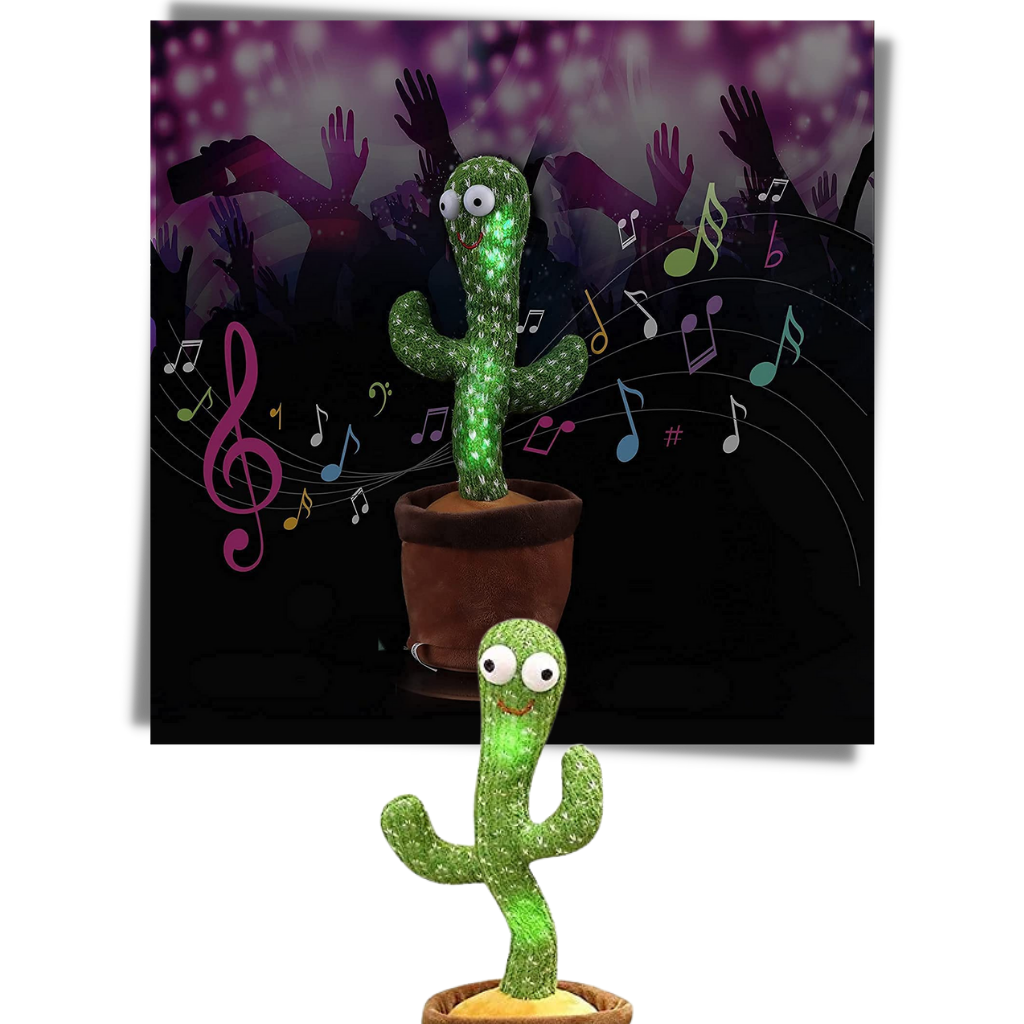 Jouet cactus qui danse et répète ce que vous dites - Ozerty