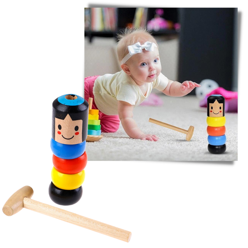 Jouet magique d'homme en bois incassable - Ozerty