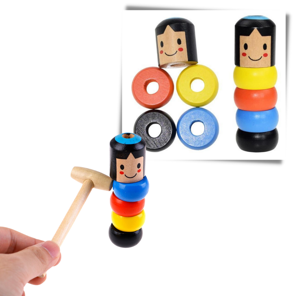 Jouet magique d'homme en bois incassable - Ozerty