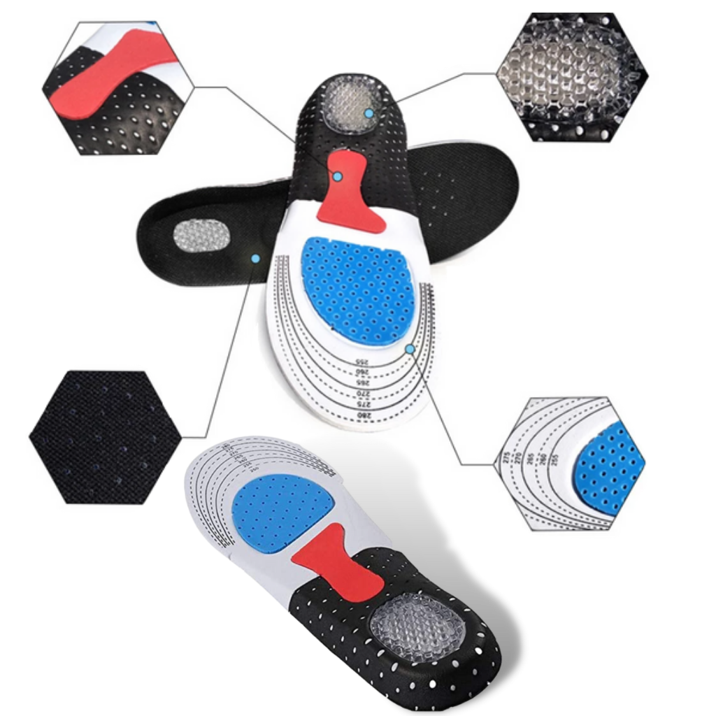 Semelles unisexes en gel pour chaussures de course - Ozerty