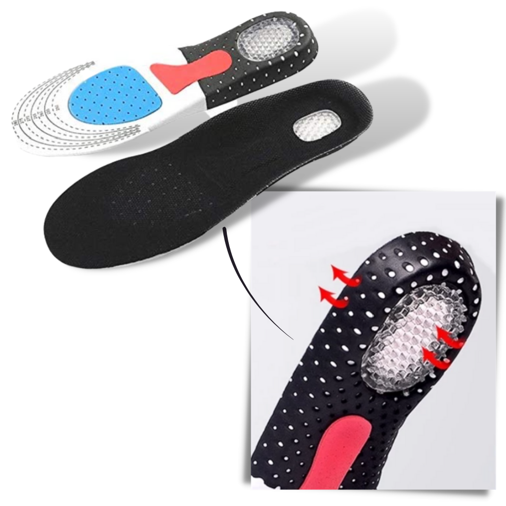 Semelles unisexes en gel pour chaussures de course - Ozerty