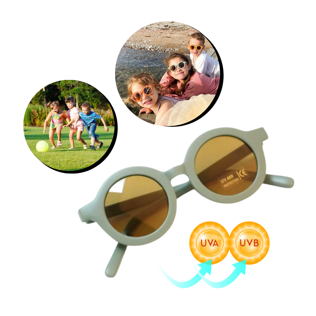 Lunettes de soleil rondes vintage pour enfant de 1 an à 5 ans