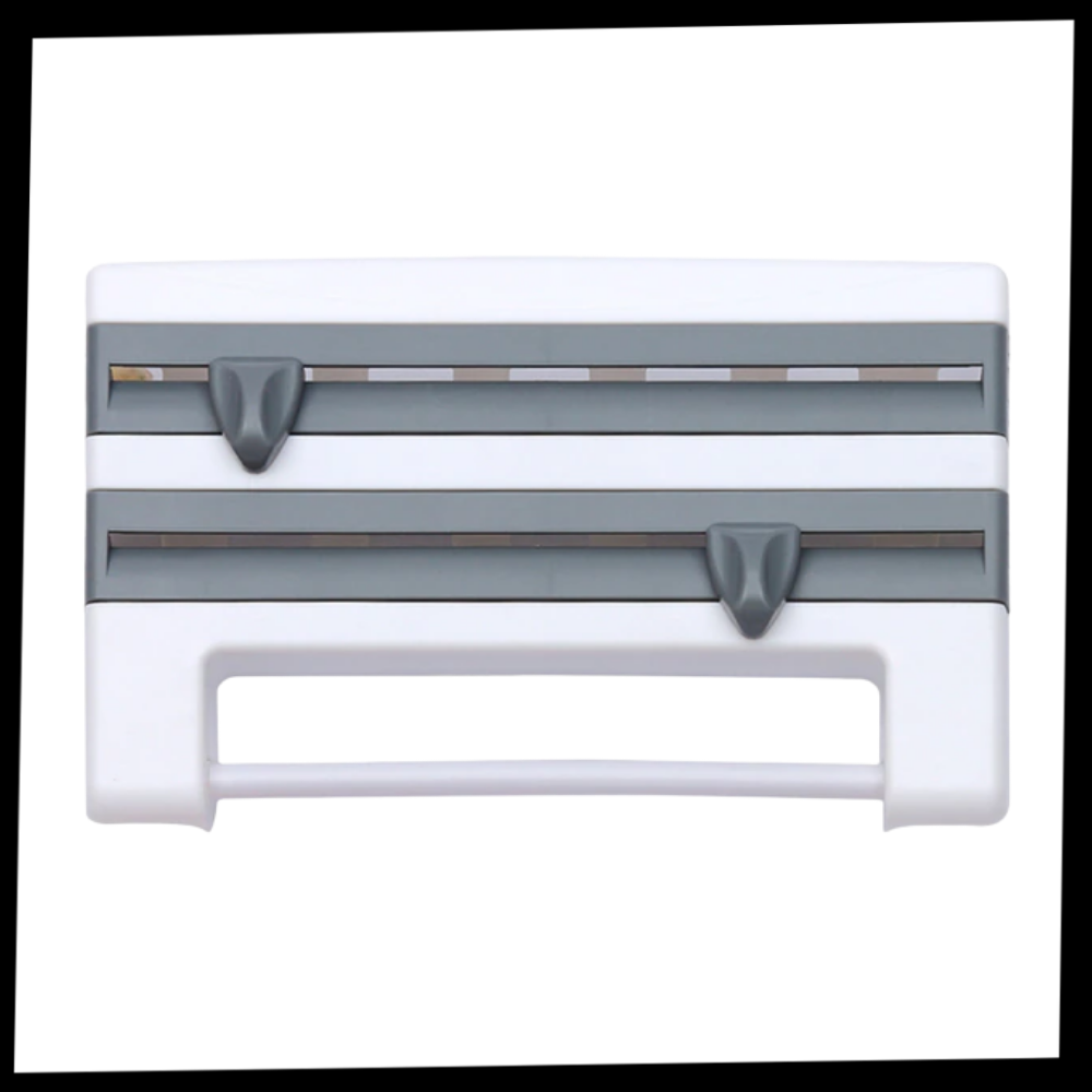 Support de rangement mural 4-en-1 pour film étirable et papier essuie-tout - Ozerty