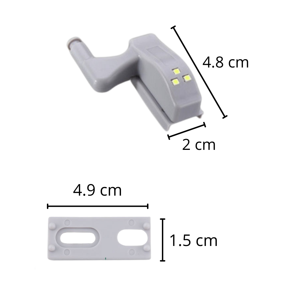 Lot de 3 lumières LED pour charnières - Ozerty