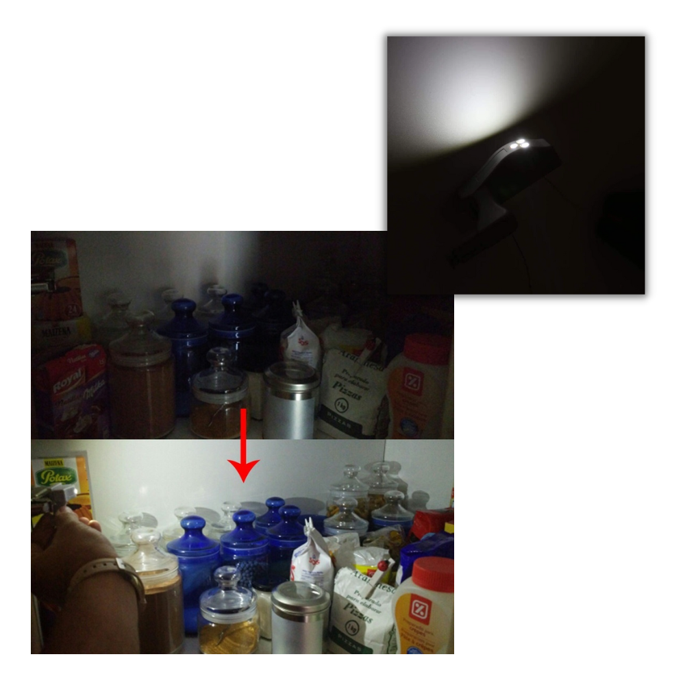 Lot de 3 lumières LED pour charnières - Ozerty