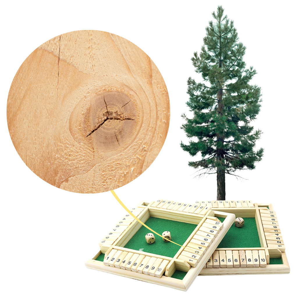 Jeu de dés en bois - Ozerty