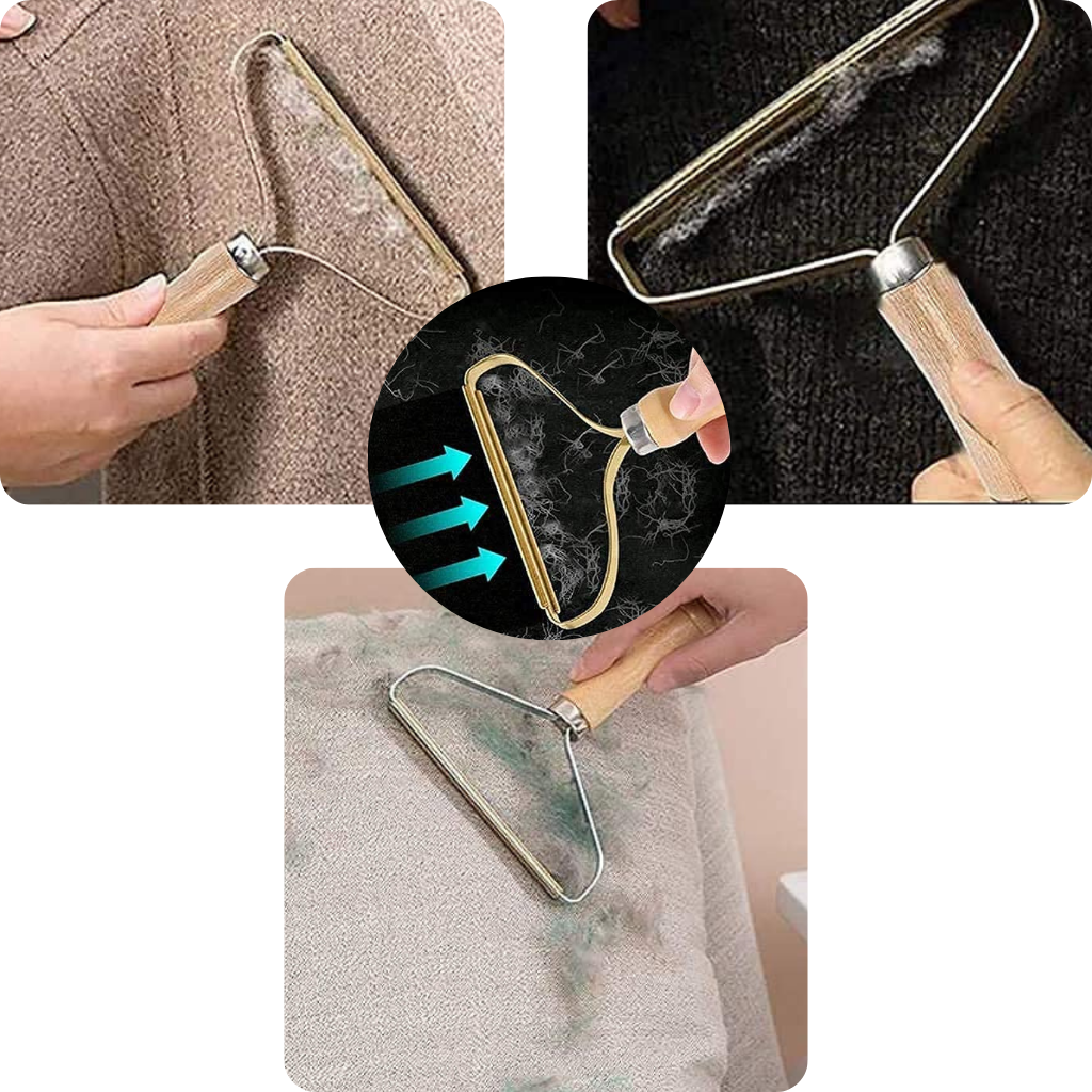 Brosse pour poils d'animaux en bois - Ozerty