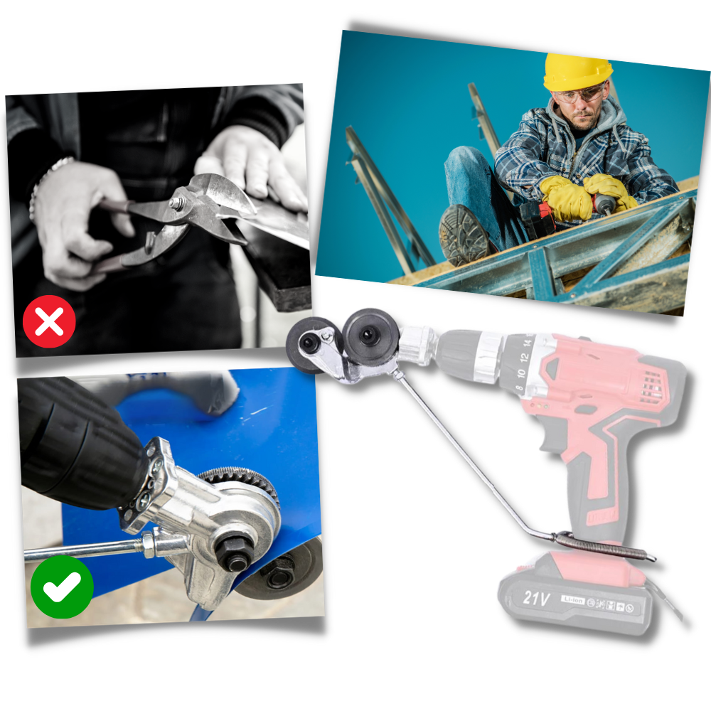 Set de coupe-plaques pour perceuse électrique
 - Ozerty