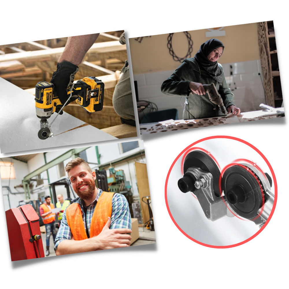 Set de coupe-plaques pour perceuse électrique
 - Ozerty