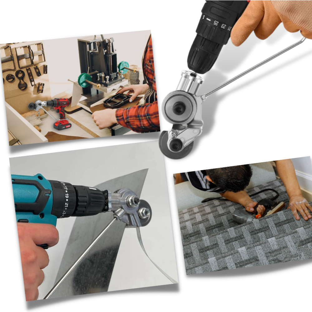 Set de coupe-plaques pour perceuse électrique
 - Ozerty