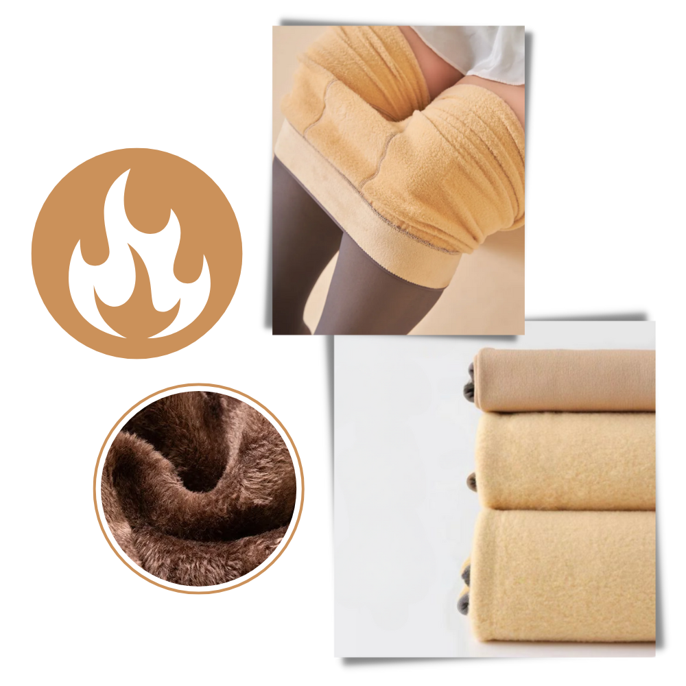 Faux collants translucides doublés polaire - Ozerty