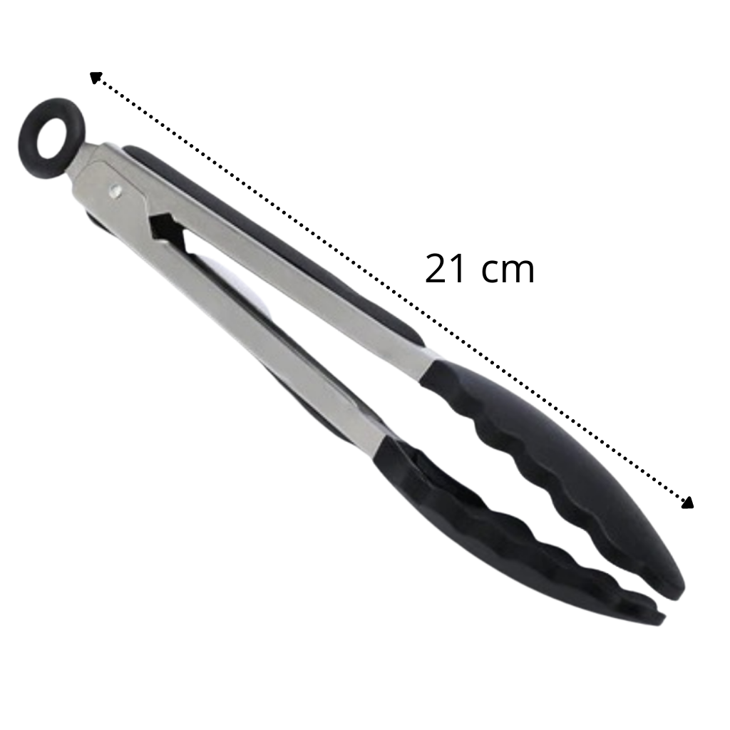 Stainless Steel Barbecue Tongs with Silicone Handle