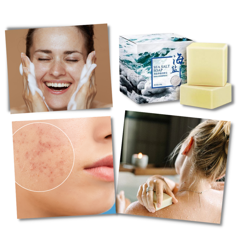 Savon anti acnéique au sel de mer naturel - Ozerty