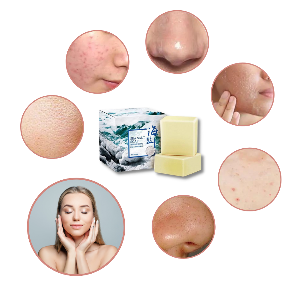 Savon anti acnéique au sel de mer naturel - Ozerty