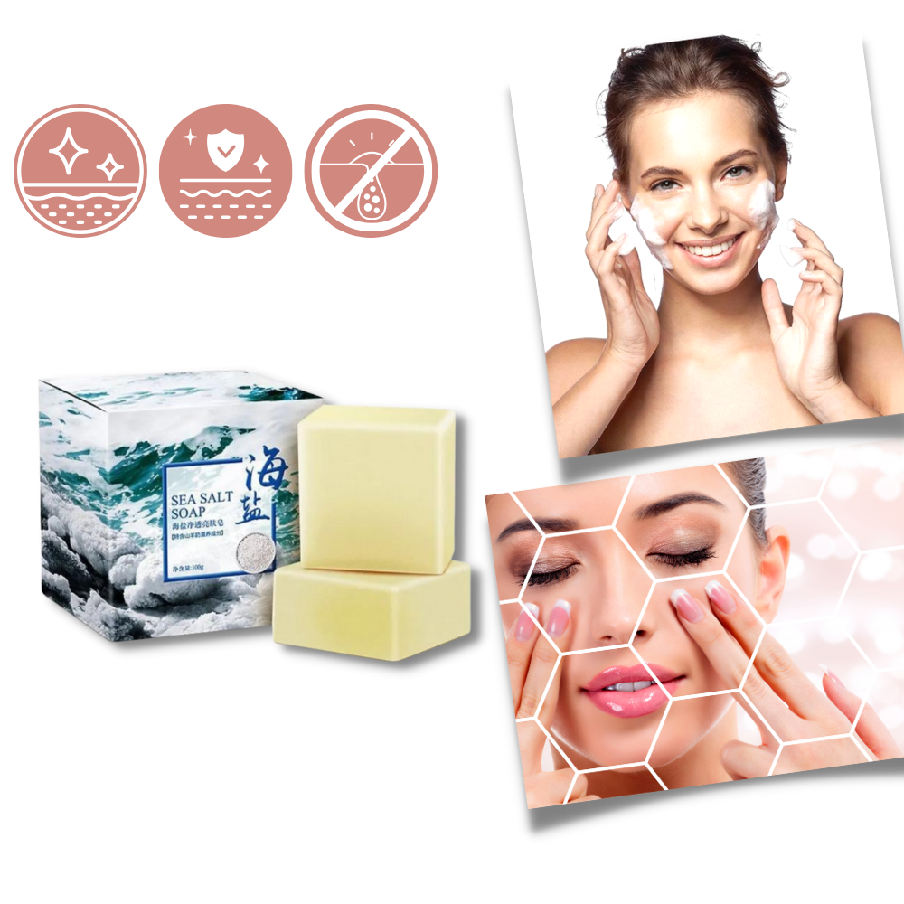 Savon anti acnéique au sel de mer naturel - Ozerty