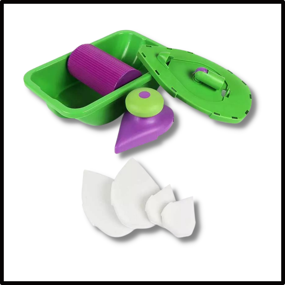 Set de rouleaux et éponge de peinture - Ozerty