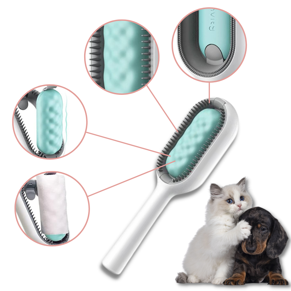 Brosse de toilettage avec réservoir d'eau
- Ozerty